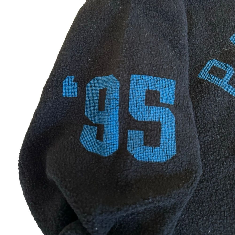 NFL Team Apparel Black Blue Carolina Panthers NFL Football Sweatshirt Size Large - Picture 5 of 10